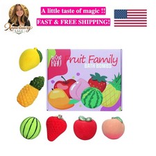 6 Organic Fruit-Shaped Bath Bombs for Relaxation - Non-Toxic Spa Gifts