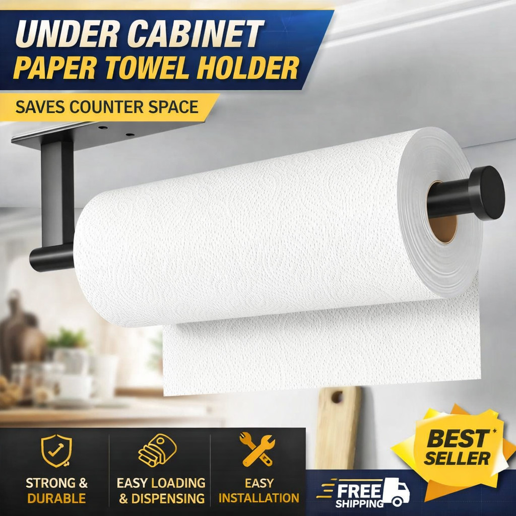Holder Under Cabinet - Stainless Steel Paper Towel Holder Wall Mount