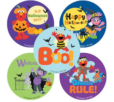 25 Sesame Street Halloween Stickers Party Favors Teacher Supply Elmo