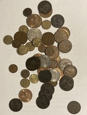 55 Random Pre-decimal British Coins - Victoria to Elizabeth II (mixed condition)