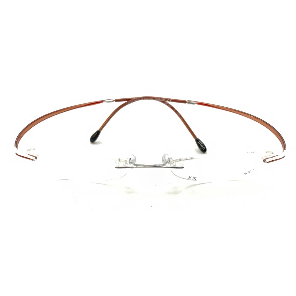 Silhouette M6571 40 6054 Titanium Red Rimless Eyeglasses Frames 50-17 140 - Image 3 of 4