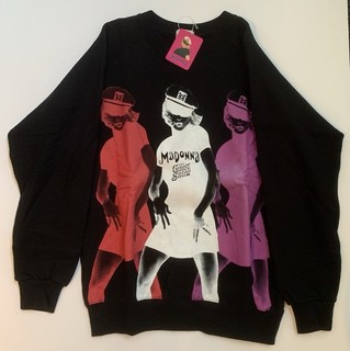 New Madonna The Girlie Show Tour Japan Only Black Sweatshirt Never Worn Rare!! ①