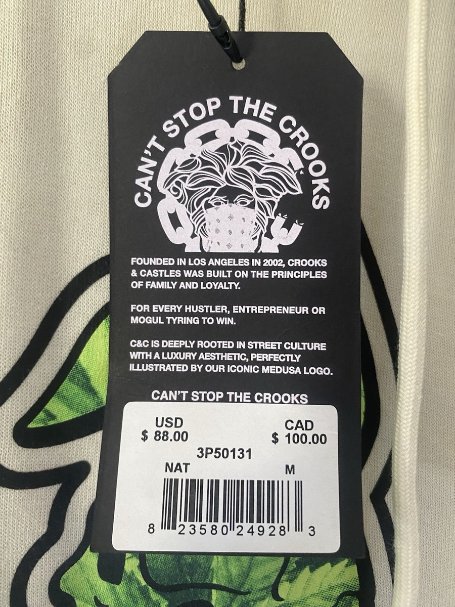Crooks & Castles Medusa Ivory Fleece Pullover NWT Hoodie Men's