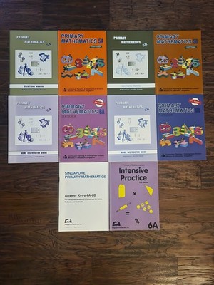 Singapore Math Primary Mathmatics - Lot of 10:  5A through 6B