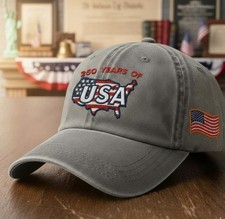 United States 250th Anniversary Embroidered Dad Cap, 1776-2026 Eagle Hat