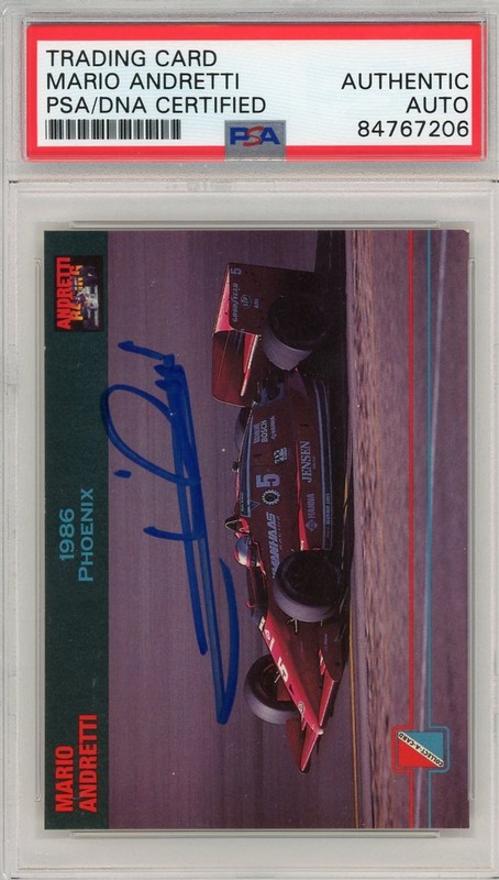 MARIO ANDRETTI 1992 Andretti Racing #52 Signed AUTO Card PSA DNA Certified F1
