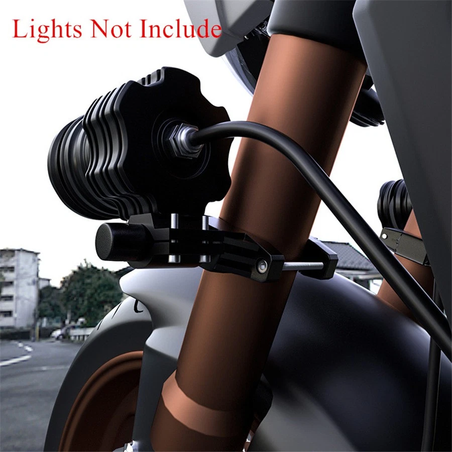 Motorcycle Spot Fog Driving Head Light Lamp Clamp Holder CNC Fork Mount Bracket — 第 3/4 张图片