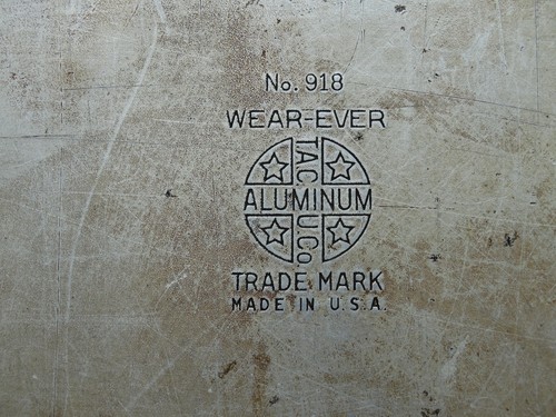 Vtg WEAR-EVER 918 Heavy Aluminum Roasting Baking Pan Sheet Tray 16 x 11" Handles - Picture 9 of 14
