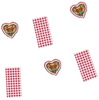 "Papstar Flaggenkette \"HüTtengaudi\" Rot / Weiß Aus Papier LäNge: 4 M"