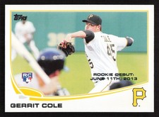 2013 Topps Update Gerrit Cole #US265 Rookie Debut Card