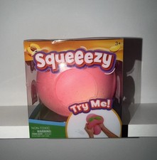 NIB Sunny Days JUMBO Squeezy Peach Peachy Squishy Toy, Stress Relief Sensory Fun