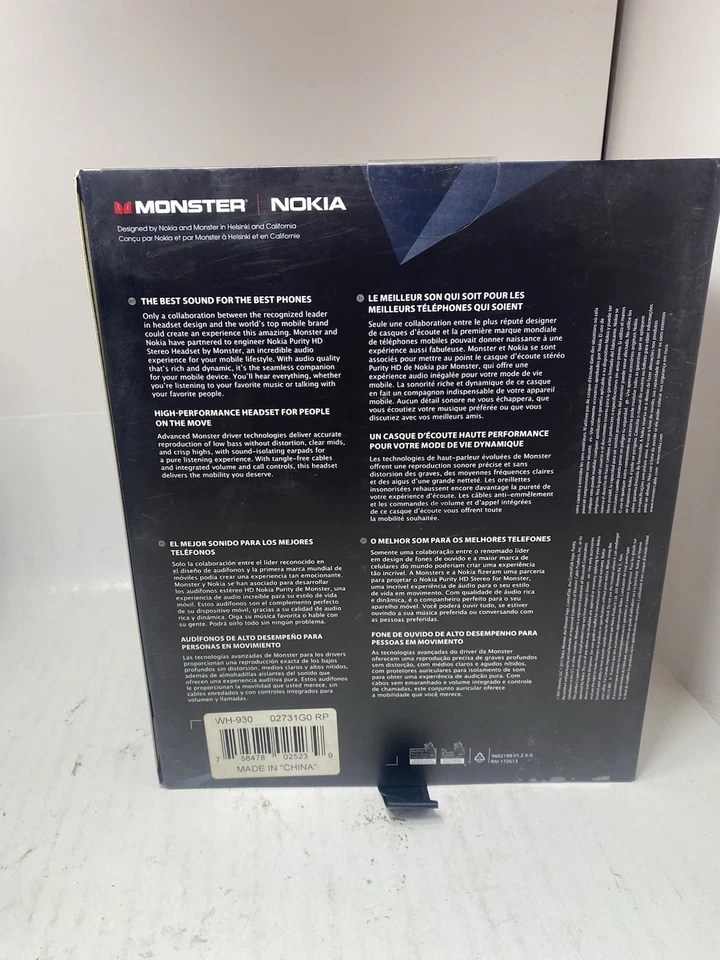 Nokia Purity HD WH-930 Pink Over The Ear Headset W/ Case  Sealed - Image 3 of 4