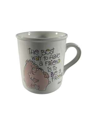 Vintage Fabrizio Message Mug Bears Friendship Be a Friend Coffee Tea Retro Cup