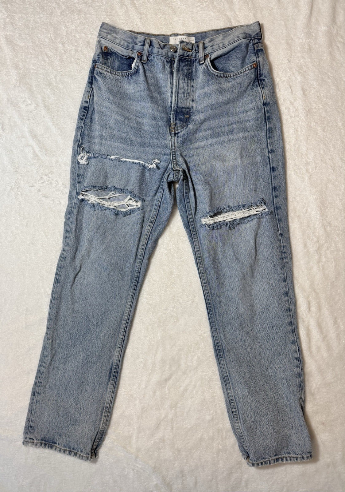 Topshop Dad Men's Distressed Denim Jeans Size 29/30