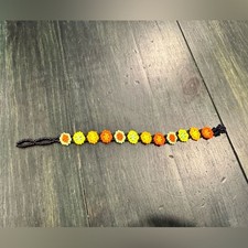 Hand Beaded Flower Bracelet from Mexico NWOT