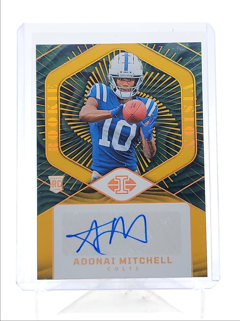 Adonai Mitchell Panini Illusions Rookie Vision Signatures #RVSAML Gold