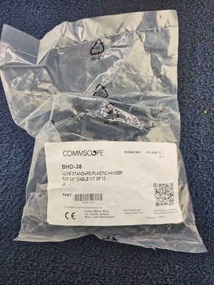 (QTY 10) CommScope BHD-38: I-Line Standard Plastic Hanger For 3/8'' Cable