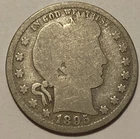 1895 - Barber Quarter 25c - Exact Coin Imaged #BAR96