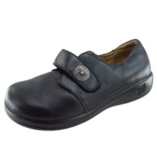 Alegria Size 40 M Black Loafer Shoes Leather Women