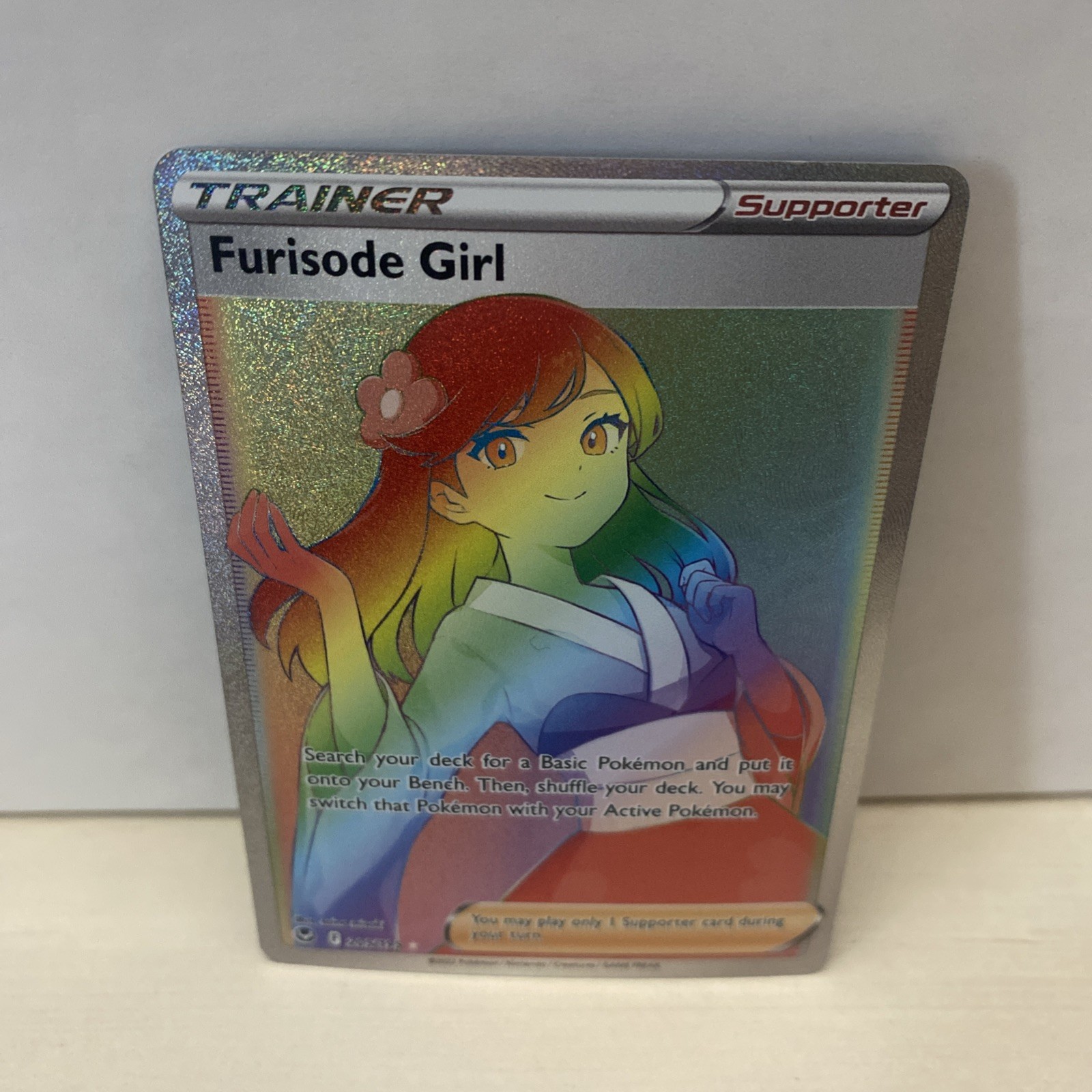 Pokémon TCG Furisode Girl Full Art Silver Tempest Holo Ultra Rare 205/195 NM