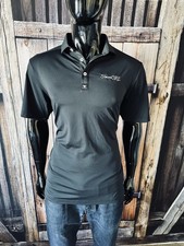 Bad Birdie Golf Short Sleeve All Black CORE Polo Shirt Size Medium NWT