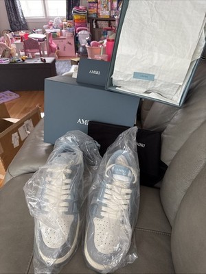 Amiri Ocean Sky Varsity Skeleton Low Top New