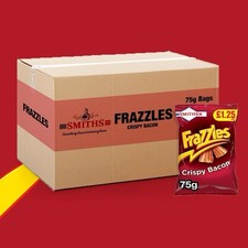 Smiths Frazzles Crispy Bacon Flavoured Crisps Snack Pantry Box 75g
