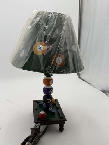 🎱BILLIARD Pool Table 🌟🎱balls Desk Lamp ORIGINAL GREEN FELT SHADE Game Room - Picture 7 of 12