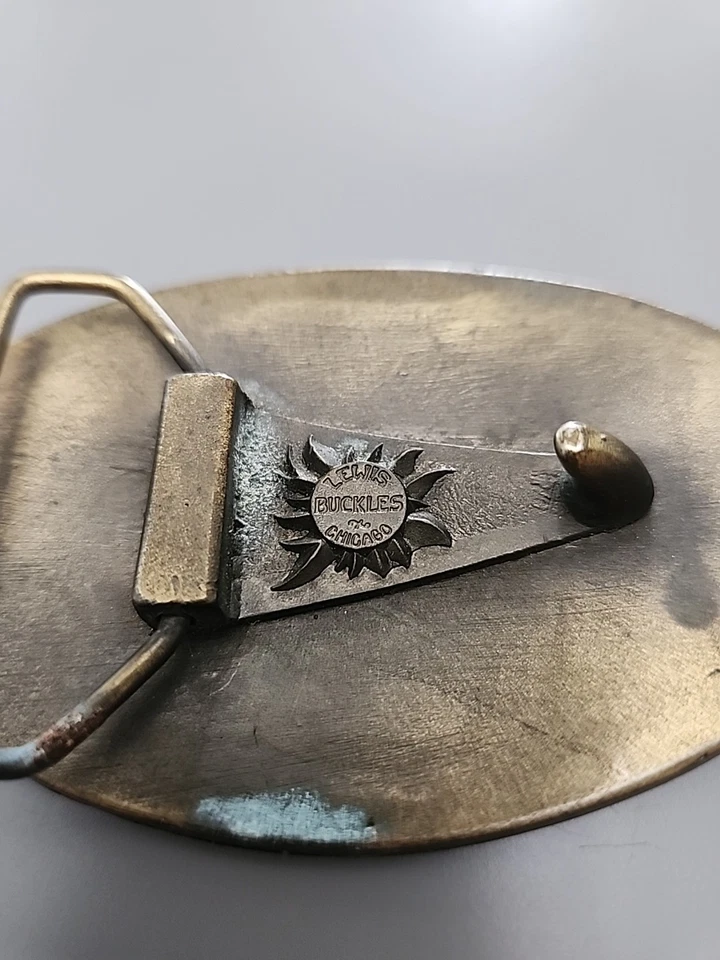 Hebilla de cinturón vintage Coca Cola c1980 bronce fundido, hebilla Lewis Foto 4 de 4