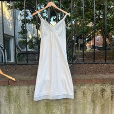 Vintage Hollywood Vassarette by Musingwear White Lace Trim Full Slip Dress