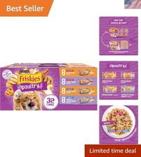 Gourmet Cat Food Variety Pack - 32 x 5.5 oz. Cans of Poultry Shreds & Meaty Bits 4.32 per gallon