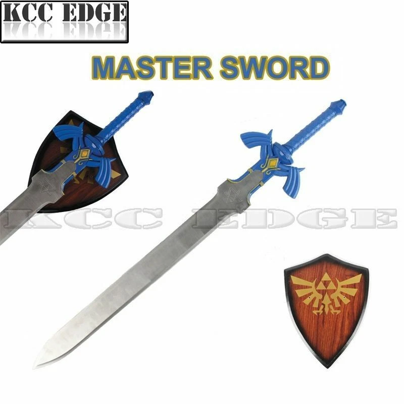 Zelda Link's Hylian Shield & Link's Master ESPADA AFILADA REAL CONJUNTO COMBINADO CALIENTE Foto 3 de 3