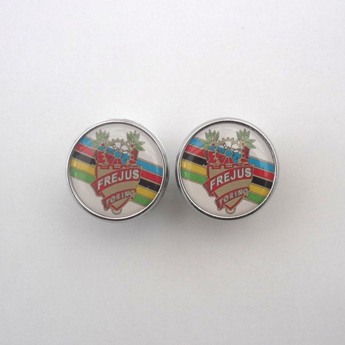 Tapones de barra de carreras cromados Frejus Torino estilo vintage, tapas, reproducción - Imagen 3 de 3
