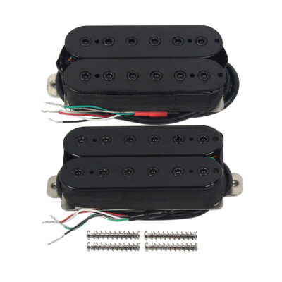 FLEOR Satz Hals+Brücke Alnico 5 Humbucker Pickup Gitarren Pickup Schwarz 7+15K