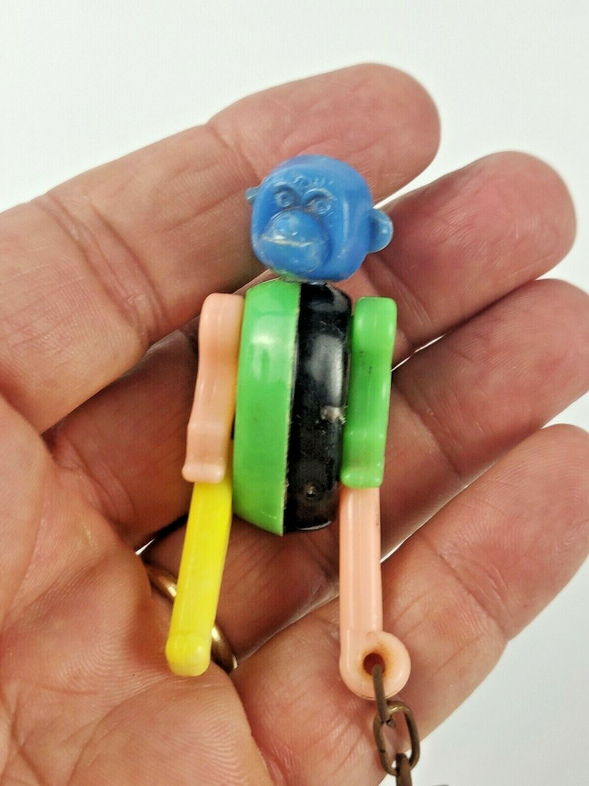 Vintage Plastic Puzzle Keychain toy monkey eBay