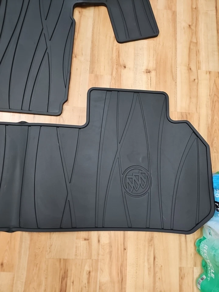 Передние напольные коврики для любой погоды премиум-класса 2-й и 3-й ряд 2018-2022 Buick Enclave черные - Изображение 4 из 4