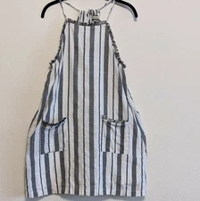 Ethereal By Paper Crane Black And White Halter Top cotton Dress Size Small