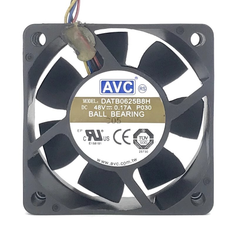AVC DATB0625B8H 6025 DC48V 0.17A 6CM 4-Wire Cooling Fan