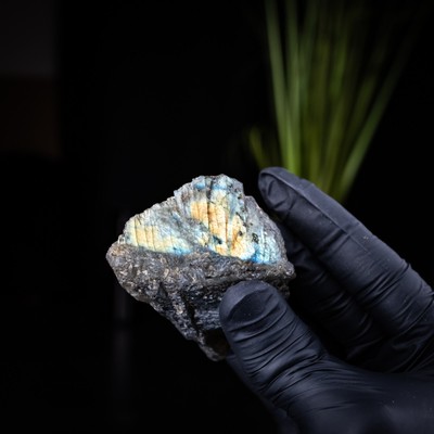 labradorite with one polished face