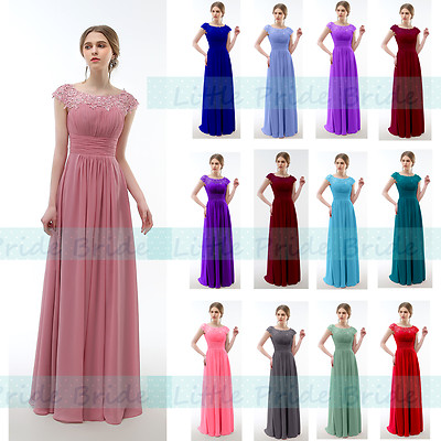 LACY CHIFFON SCHAUFEL AUSSCHNITT BRAUTJUNGFER ABEND ABSCHLUSSBALL PARTYKLEID JS59 (GRÖSSE 6-24)