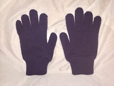 6 USGI US Army NOS NEW Dark Blue VO21 Type 75 Wool Gloves, Size 1 in Box