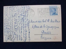 MICHETTI Cent. 60 azzurro isolato cartolina "FIRENZE 22.4.24"