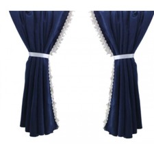2X Rideaux De Lit Bleus Pour Scania MAN DAF Volvo Renault Mercedes 1,10 X 1,55 M