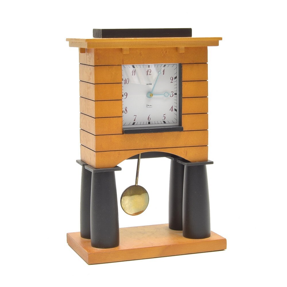 NOS Alessi Maple Mantel Clock Designed by MICHAEL GRAVES Modernist