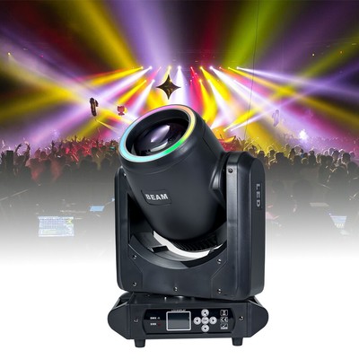 LED 200W Moving Head Beam Light with Halo Aperture DJ Stage Party Disco Light