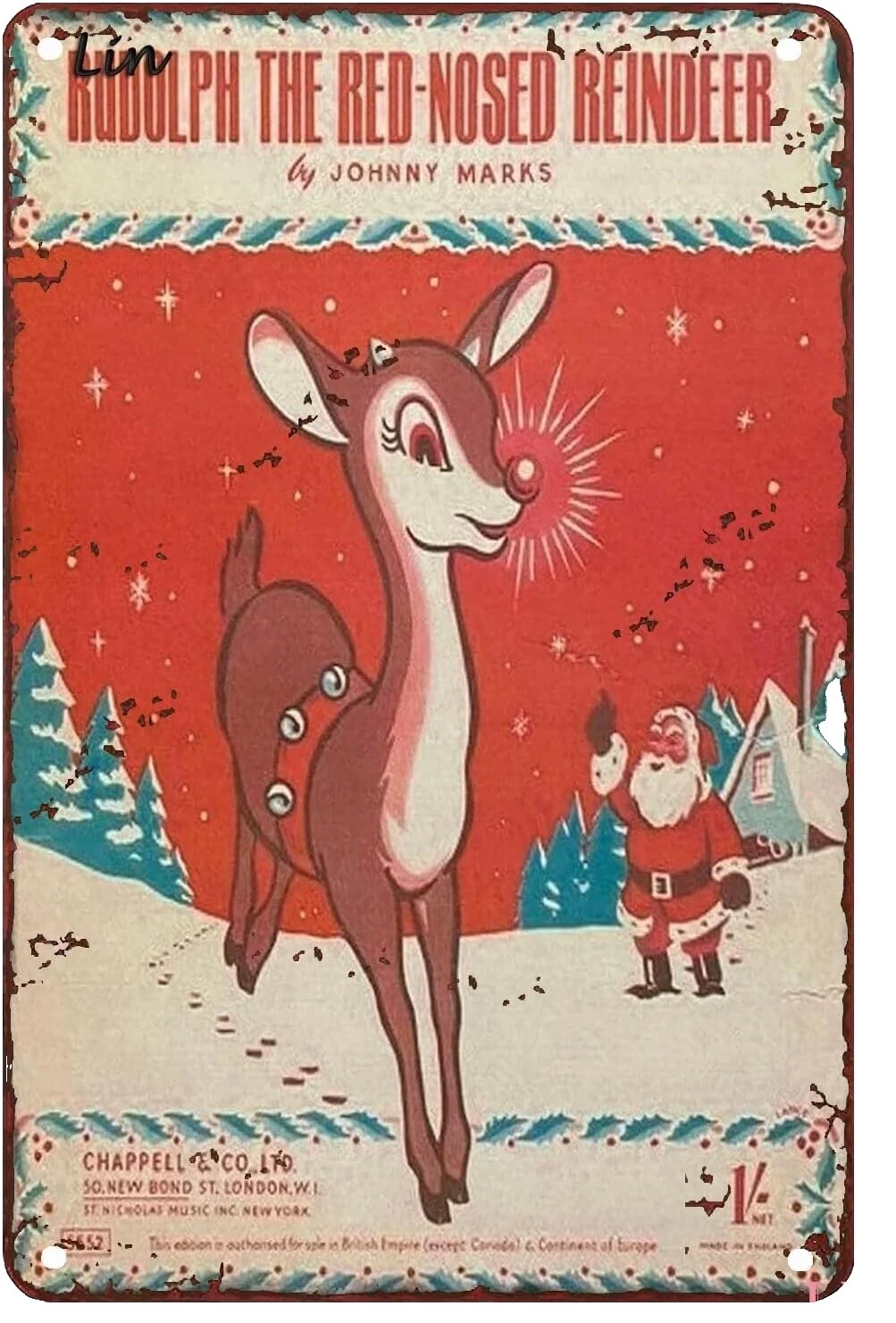 Hanging Metal Holiday Home Décor Plaques & Signs