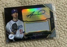 2016 Topps Triple Threads Unity Jumbo Relics Silver /75 Alex Wood #UAJR-AW Auto