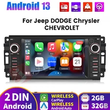 For Jeep Wrangler Cherokee Dodge 7" Android 13 Carplay Car Stereo Radio GPS WIFI