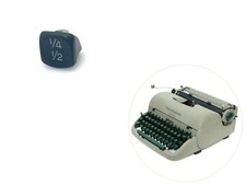 Original Green 1/4 1/2 Keytop for Remington Typewriter 1950s Portable Key thumbnail