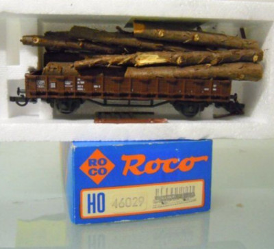 Roco 4306 B Flat Car Loaded With Logs ÖBB Era 4/5 In Original Packaging